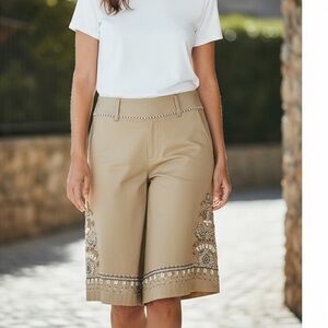 Basil & Maude Heavily Beaded Culottes With Shells Size 6